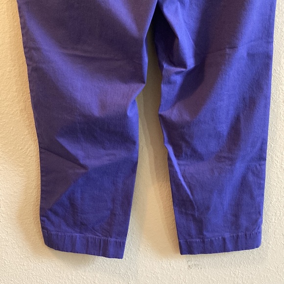 LOFT Purple Cotton High Rise Waist Pants with Front & Back Pockets - Picture 9 of 16